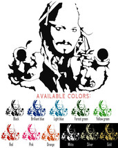 Johnny Depp Sticker Vinyl Decal Car Window Bumper Pirates of the Caribbe... - £4.14 GBP+