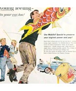 1958 Mobil Oil Special Advertisement Automobilia Life Magazine Fish Kite... - €34,49 EUR