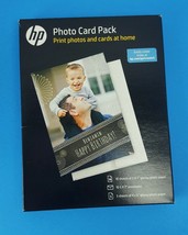 HP Photo Card Pack:10 sheets of 5&quot;x7&quot; &amp; 5 sheets of 4&quot;x6&quot; Glossy Paper S... - £6.37 GBP