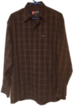 Chaps Ralph Lauren Shirt Mens Sz M Black Red Plaid Fly Front Button Cover - $16.49