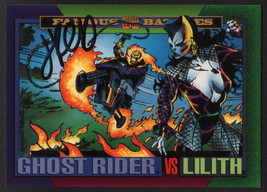 Jimmy Palmiotti SIGNED 1993 Marvel Universe Art Card ~ Ghost Rider vs Lilith  - £11.67 GBP
