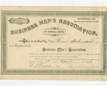 Business Men&#39;s Association of Evansville Indiana Member Certificate 1888 - $17.82