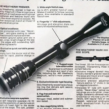 1977 Wearherby Mark XCII Scope 4x50 Advertisement Hunting Accessories DWQQ4 - €17,68 EUR