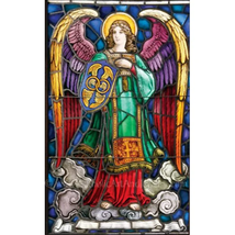 Archangel Michael – based on a Vintage Stained Glass Window – Print - £8.56 GBP+