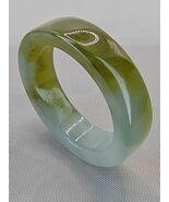 Icy Bluish Yellow 100% Natural Jadeite Jade Band Ring # US SIZE 11 # 21.... - $580.00