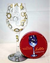 Lolita Love My Wine 15 oz Hand Painted Wine Glass Recipe   Wedding Toast - £15.66 GBP