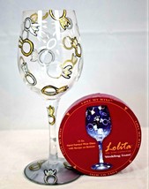 Lolita Love My Wine 15 oz Hand Painted Wine Glass Recipe   Wedding Toast - £15.59 GBP