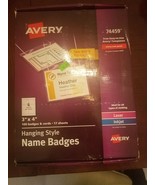 Avery® Hanging Name Badge Kit, 3&quot; x 4&quot;, Box Of 100 #74459 - $85.82