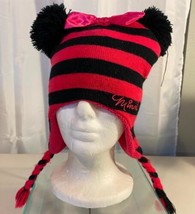 Red And Black Minnie Mouse Knit Cap Beanie  Pre-Owned - £10.04 GBP