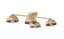 4 Armed Ceiling Light Modern Raw Brass Sputnik chandelier light Fixture - $466.57