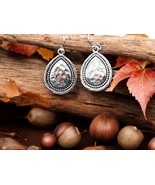 Vintage Bohemian Earrings Vintage Silver Dangle Fashion Jewelry Boho 1" - $236.76 MXN