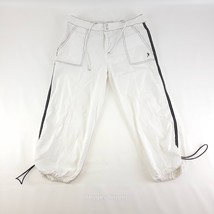Danskin Now White Capri Jogger Pants Ladies Small DN623439 Stretch Draws... - $14.84