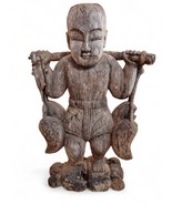 Teak Sculpture Solid Wood Carving Thailand Asian Antique Old Woodcarving... - $446.82 CAD