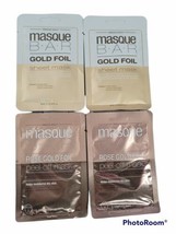 4 - Masque Bar Sheet MASK Hydrating Gold foil Lavender &amp; Rose Gold Raspberry  - £4.63 GBP