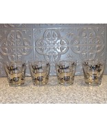 Vintage Antique Cars Black &amp; Gold Rocks Glasses (4) Libbey EUC - $61.64 CAD