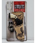 BLACK PISTOL SINGLE HOLSTER SET DIE CAST METAL BLACK 8.5" LONG - $27.71
