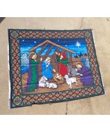 Vtg Cranston Print Works Fabric Panel Nativity 2004 Manger Christmas Sewing - $15.24 CAD
