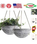 10-Inch Weather Resistant Marble Pattern Hanging Planter Set for Modern ... - $738.34 MXN