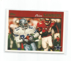 Deion Sanders (Dallas Cowboys) 1997 Topps Card #5 - £3.92 GBP