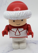 Vintage Shelcore 3” Little People Figure Christmas Elf In Red and White Costume - £6.23 GBP