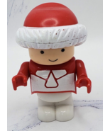 Vintage Shelcore 3” Little People Figure Christmas Elf In Red and White ... - £5.94 GBP