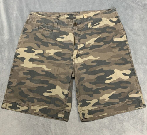Camo Chinos Shorts MEN&#39;S 34 Woodland Camouflage Authentic Outdoors Khakis - $14.25