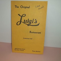 Luigi&#39;s Italian &amp; Seafood Restaurant Menu &amp; Map Florida Keys Points of Interest - £15.82 GBP