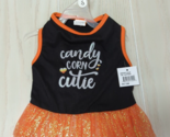 Candy Corn Cutie S small dog dress skirted tank dress  Dog Clothes Hallo... - $10.29