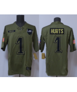 Men's Jalen Hurts #1 Stitched Jersey Olive Black - $45.00