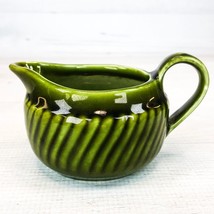 Vintage BOCH Pottery Creamer Belgium Green Ware Swirl Glaze - £31.25 GBP