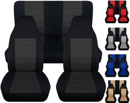 Front and Rear car seat covers Fits Jeep wrangler YJ-TJ-LJ 1985-2006 Nic... - £119.89 GBP