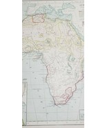 Antique 1878 Color Lithograph MAP OF AFRICA Van Antwerp Bragg 12&quot; x 9&quot; S... - £7.07 GBP
