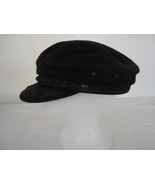 Vintage  Woolen Greek Fisherman&#39;s Cap Hat Black Made in Greece Estate Find - $24.00