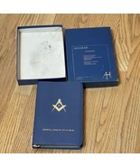 1968 Temple Illustrated Masonic Bible Holman KJV Blue W/Box (A) - $13.49