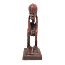 African Tribal Art Nude Thinking Man Seated Statue Figurine Thinker 10.75" - £74.04 GBP