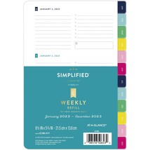 Simplified System by Emily Ley 2023 Weekly Refill Loose-Leaf Desk Size 5... - £27.90 GBP