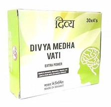 Patanjali Divya Medha Vati 30 x 4&#39;s (Total 120 Tablets) - $8.07