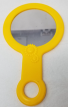 MCM Yellow Sunflower Hand Mirror Toy with Ring Handle Flower Hong Kong Vtg - £12.17 GBP