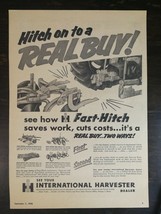 Vintage 1956 International Harvester Fast-Hitch Original Ad 1221 - £5.30 GBP