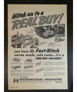 Vintage 1956 International Harvester Fast-Hitch Original Ad 1221 - £5.21 GBP
