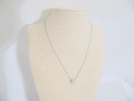 Department Store Sterling Silver Cubic Zirconia Pendant Necklace R548 - $33.59