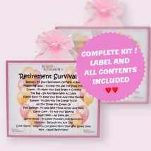 Retirement Survival Kit (PINK) ~ Unique Fun Novelty Gift Good Luck Keeps... - £6.62 GBP