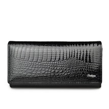 Women Wallets Leather Wallet Female Hasp Alligator purse Long Coin Purses Card H - £28.49 GBP