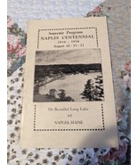 1834-934 Souvenir Program Naples Centennial Long Lake Naples Maine - €4,22 EUR