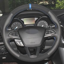Black Car Steering Wheel Cover Suede Leather for Ford Focus 3 2015-2018 ... - $41.55+