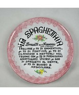 Vintage Assisi LA SPAGHETTATA Ceramic 11” Pasta Dish Recipe Spaghetti fo... - £39.18 GBP