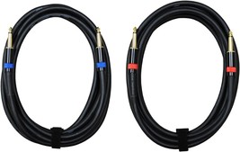 Audio 2000s E90112P2 1/4&quot; to 1/4&quot; 14 AWG 12 Feet Speaker Cable (2 Pack) - £35.40 GBP