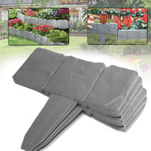 20Packs Home Garden Border Edging Plastic Fence Panel Stone Lawn Yard Fl... - £39.90 GBP