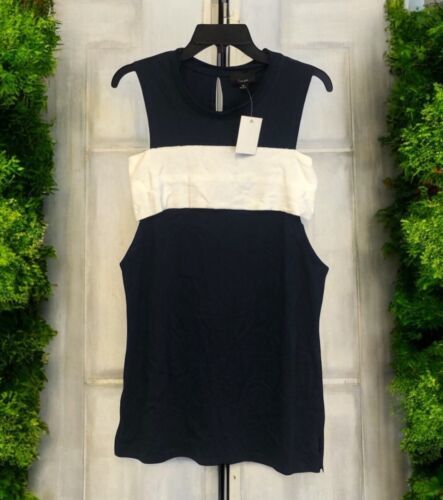 Lumiere navy blue ivory band tank dress or tunic Women’s Size L Large - $18.80