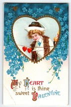 Valentines Day Postcard My Heart Is Thine Ellen Clapsaddle Germany Embossed - £18.77 GBP